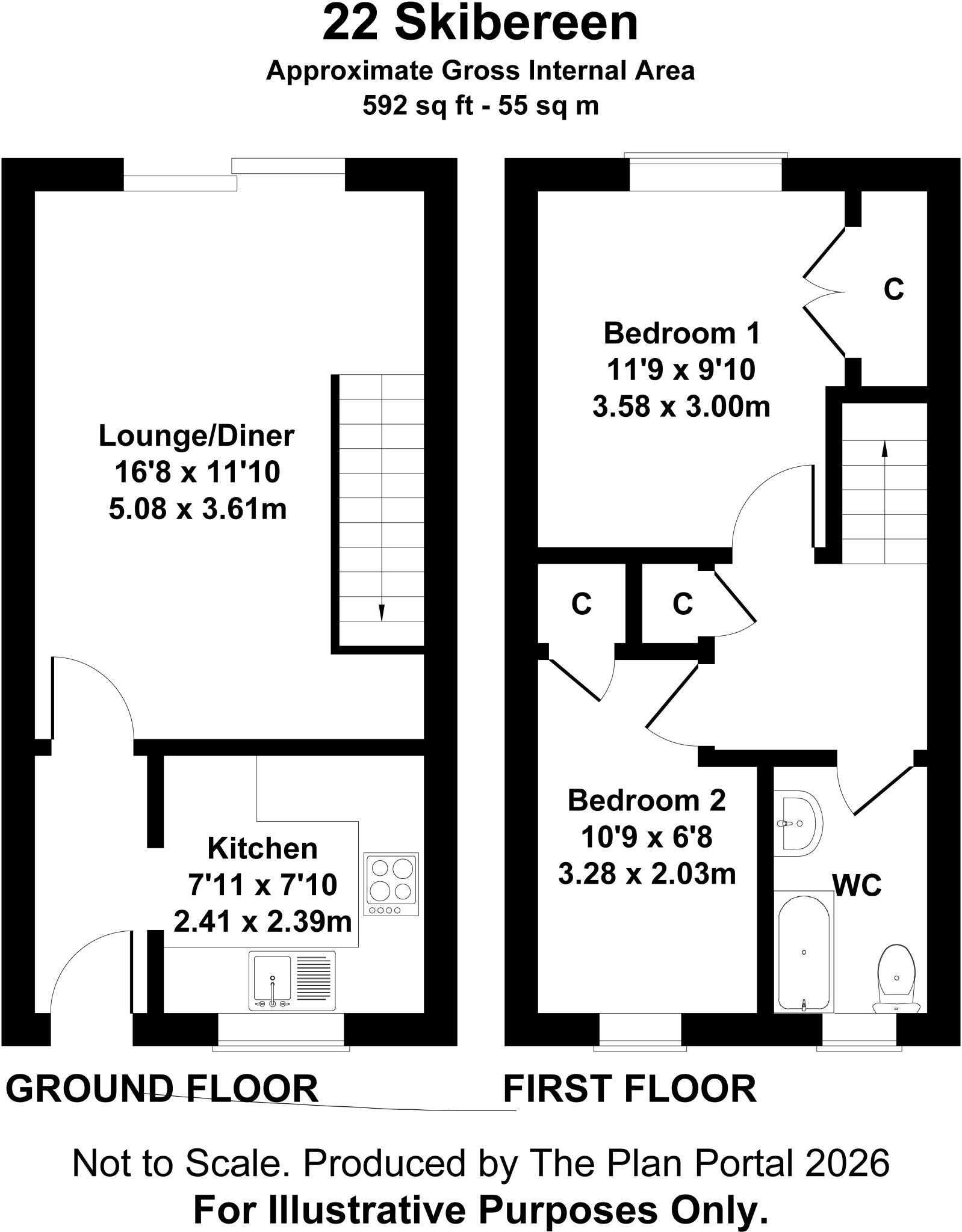 Skibereen Close, Pontprennau, Cardiff, CF23 floorplan