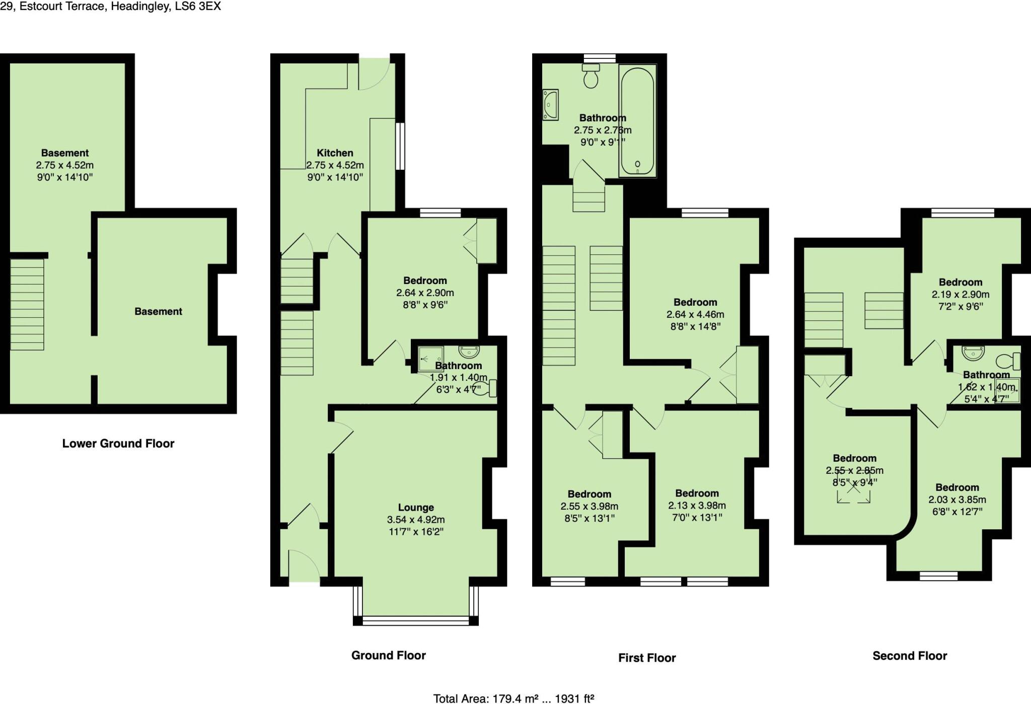 Estcourt Terrace, Leeds floorplan
