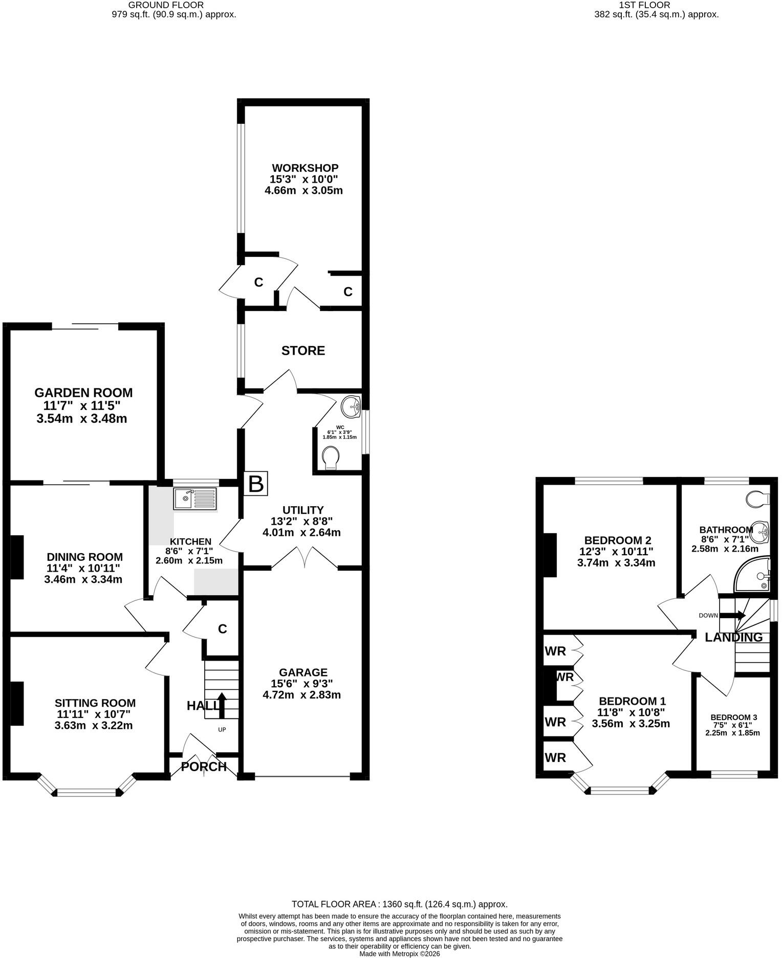 Wells Road, Glastonbury floorplan