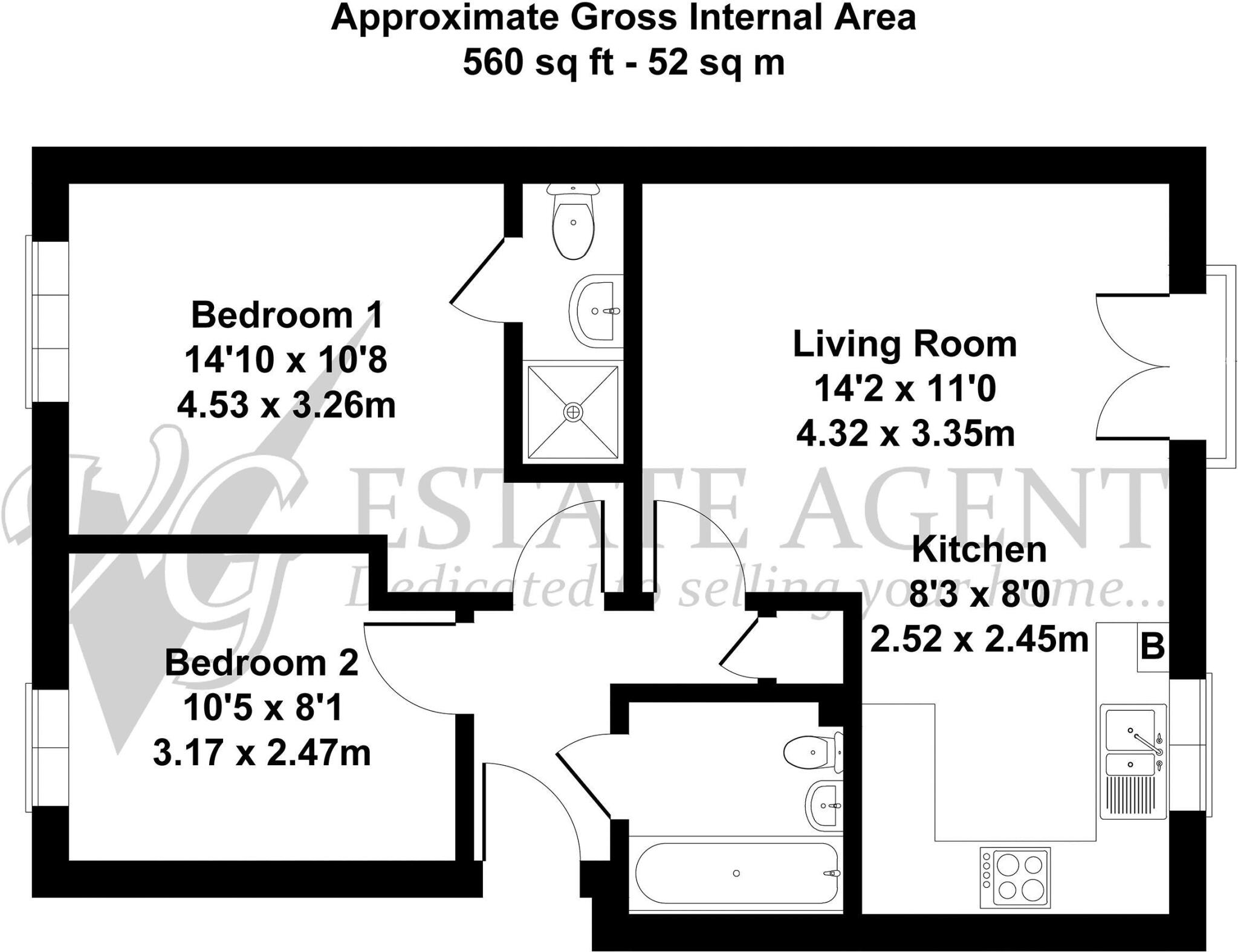 56 Silk Mill Chase, Ripponden HX6 4BU floorplan
