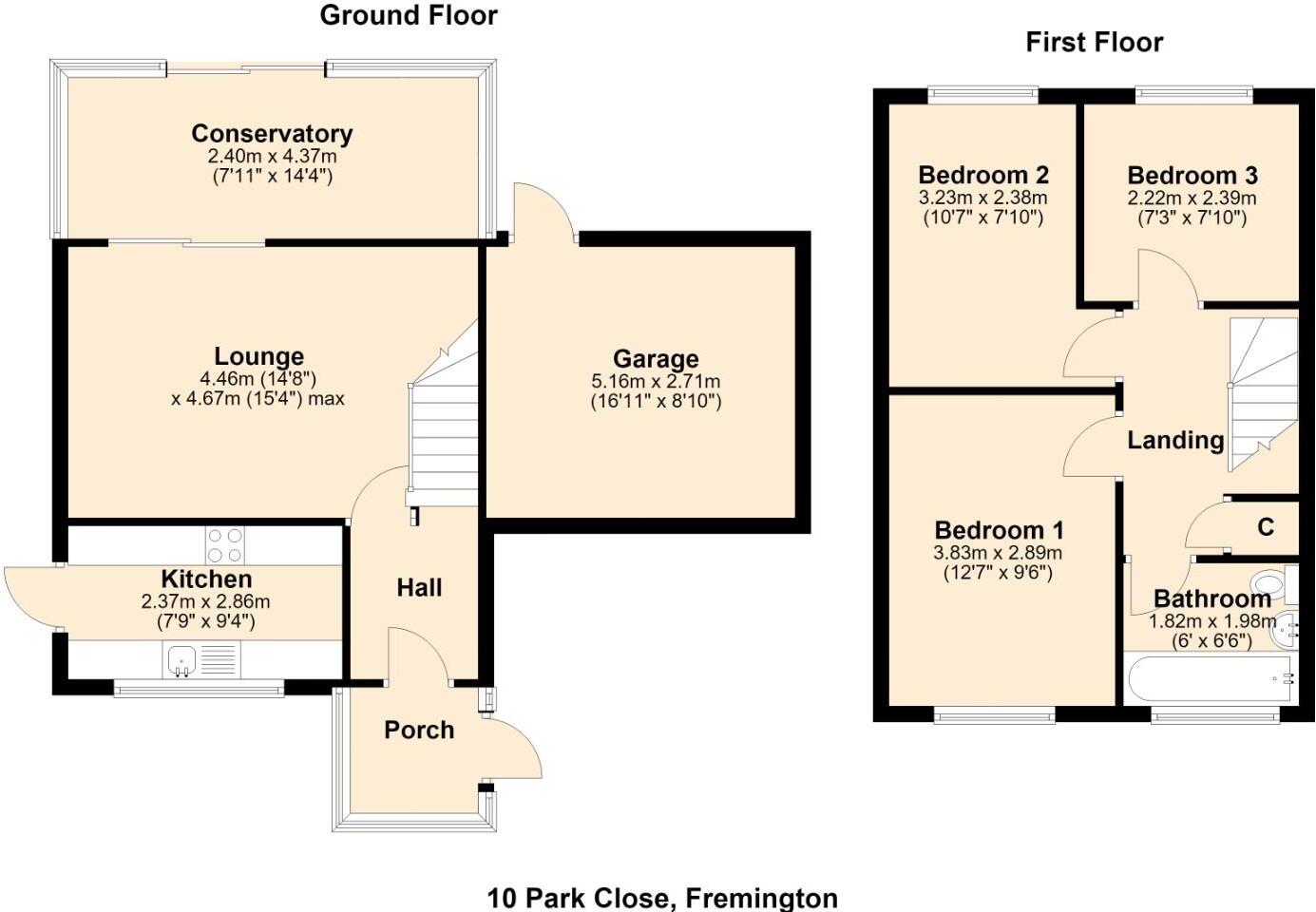 Park Close, Fremington, Barnstaple floorplan