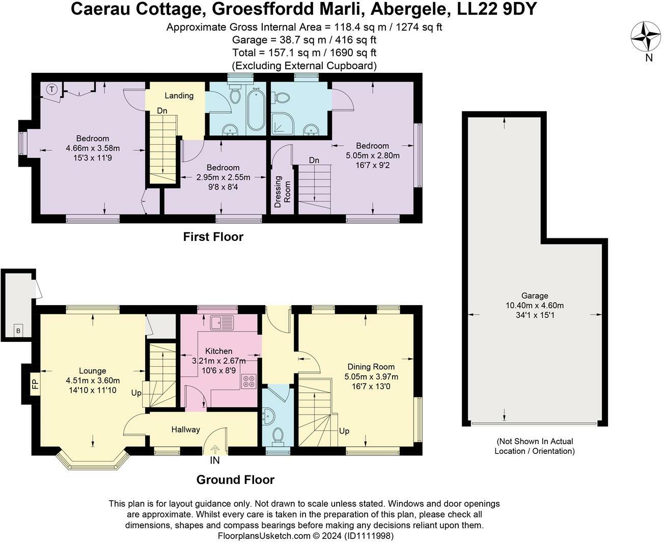 Caerau Cottage, Groesffordd Marli, Abergele, LL22 floorplan