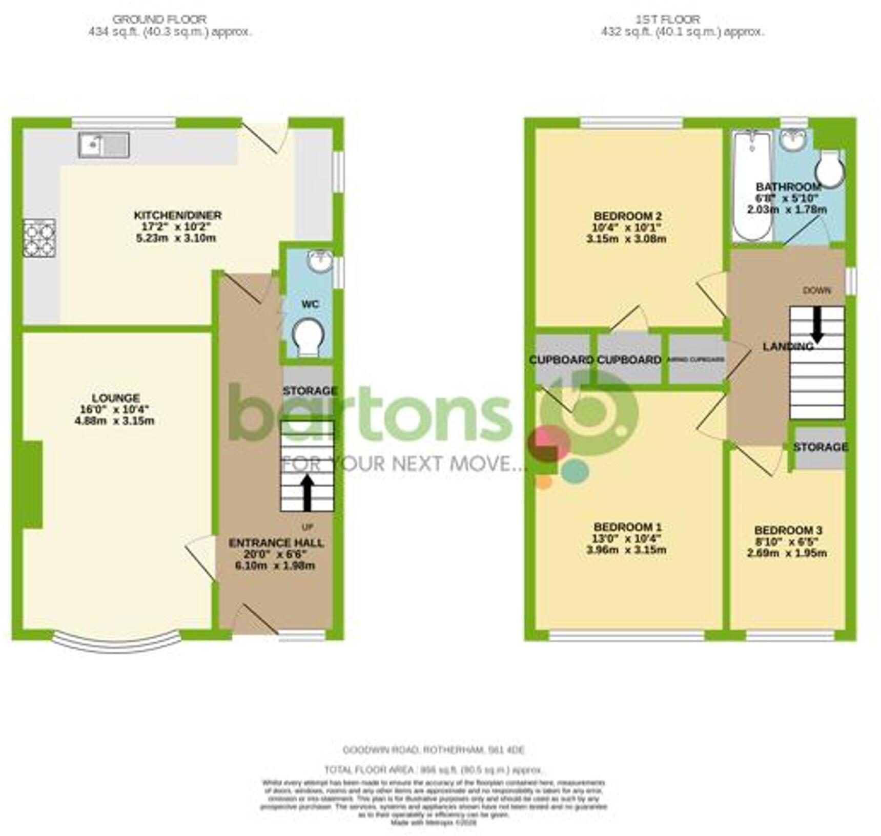 Goodwin Road, Rotherham, S61 floorplan