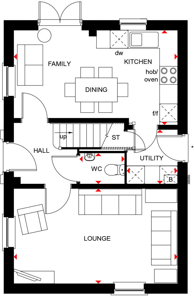 Treledan, 
Saltash, 
Cornwall, 
PL12 6PR floorplan