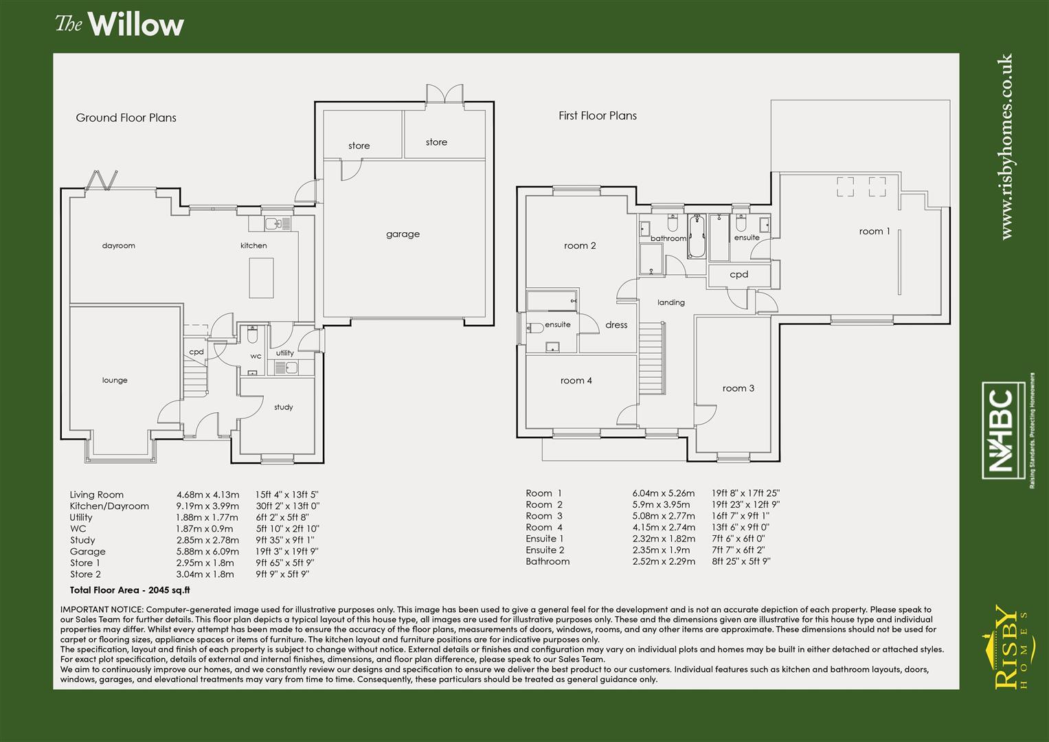 The Willow, Risby Homes at Hornby Walk, Walkington, HU17 8RX floorplan