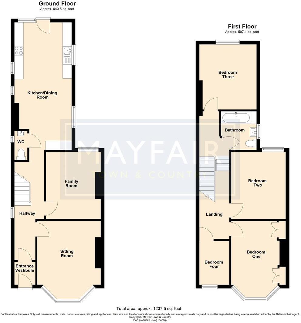 Moorland Road, Weston-Super-Mare - EXTENDED floorplan