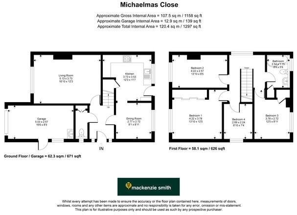 Michaelmas Close, Yateley, Hampshire, GU46 floorplan