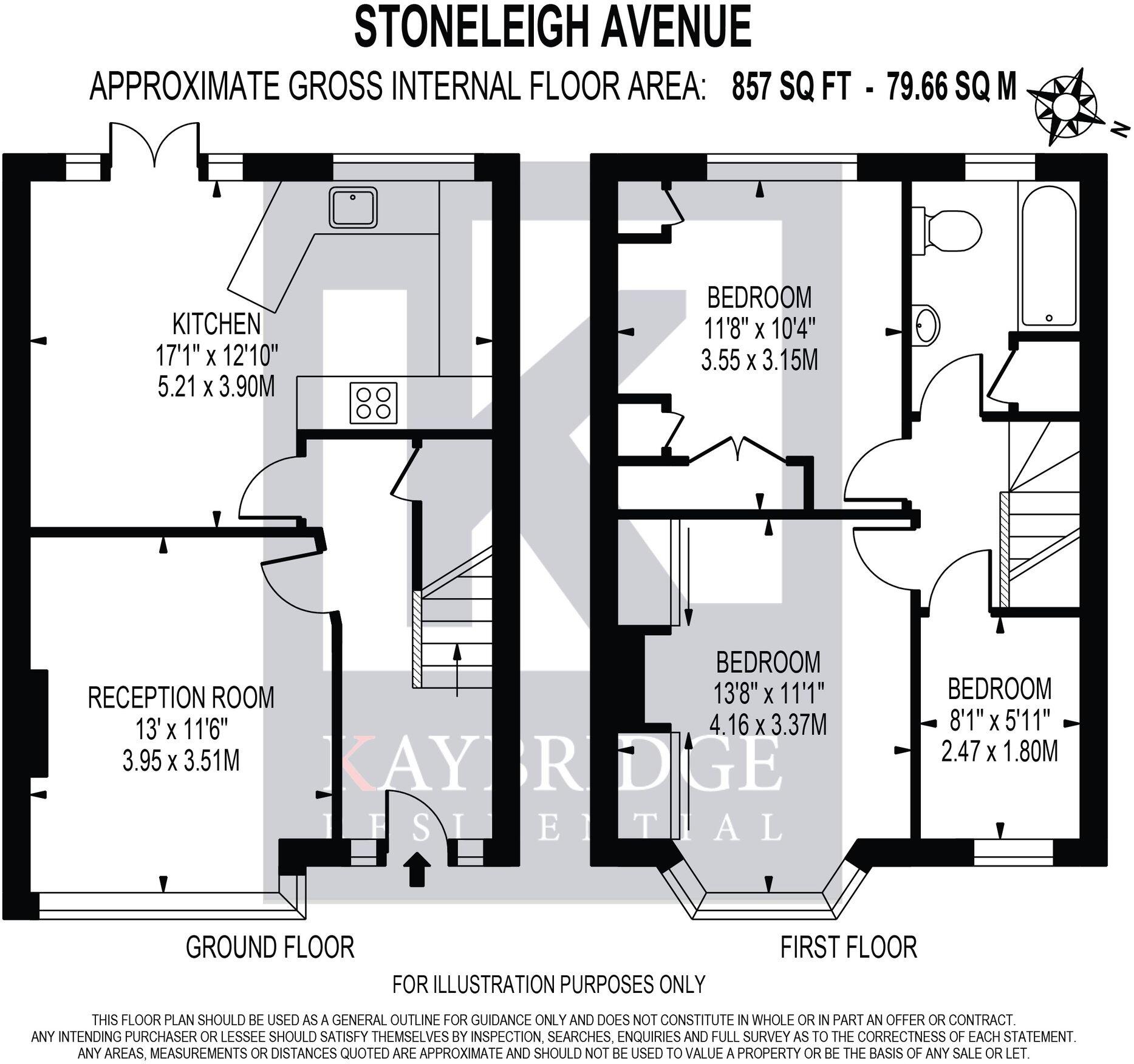 Stoneleigh Avenue, Worcester Park, KT4 floorplan