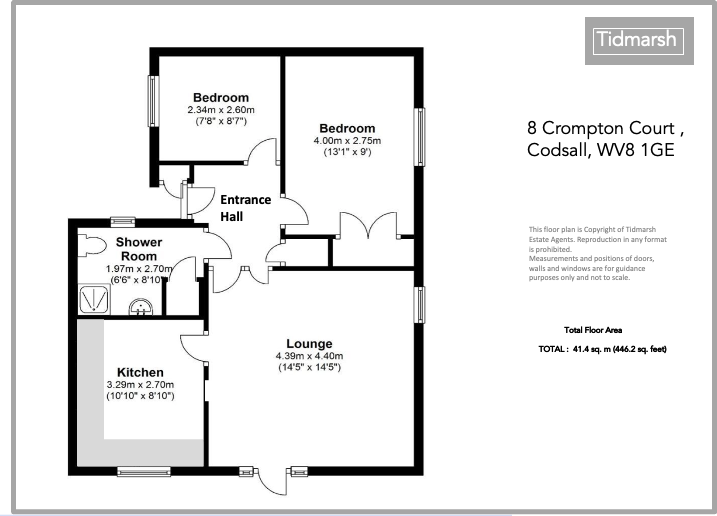 8 Crompton Court, Codsall WV8 1GE floorplan