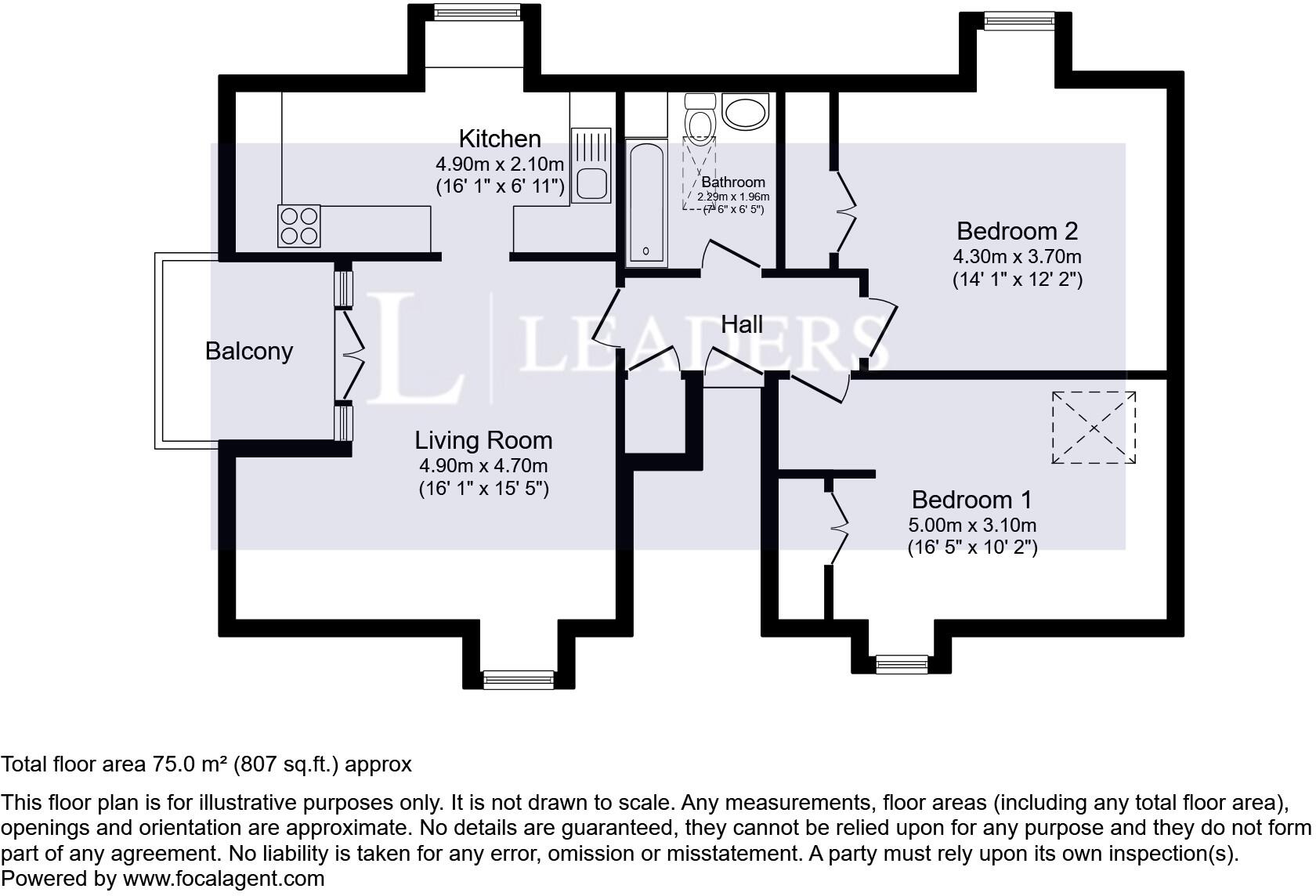 Riverside Court, 75 Bishopstoke Road, SO50 floorplan