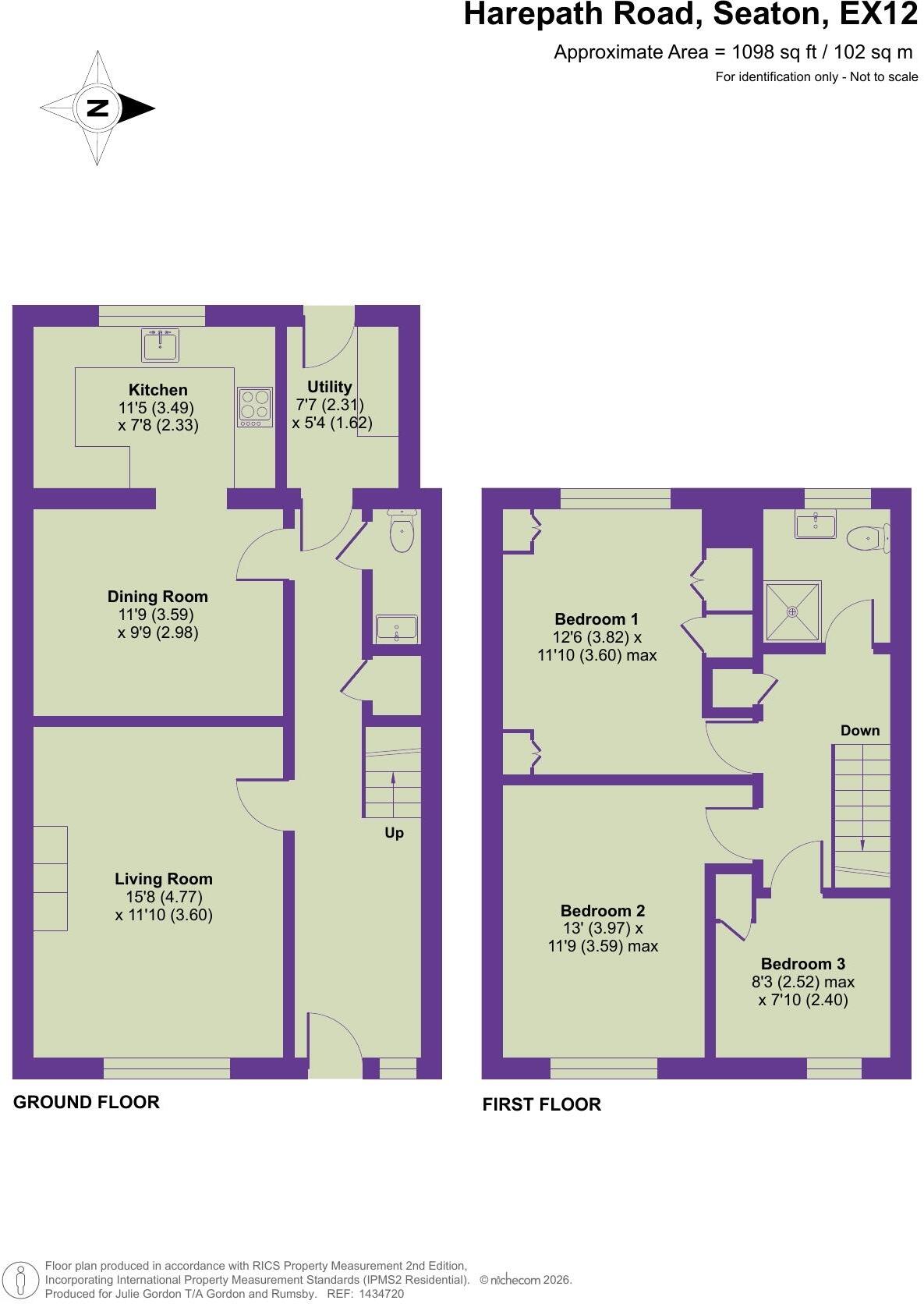 Harepath Road, Seaton. Devon floorplan