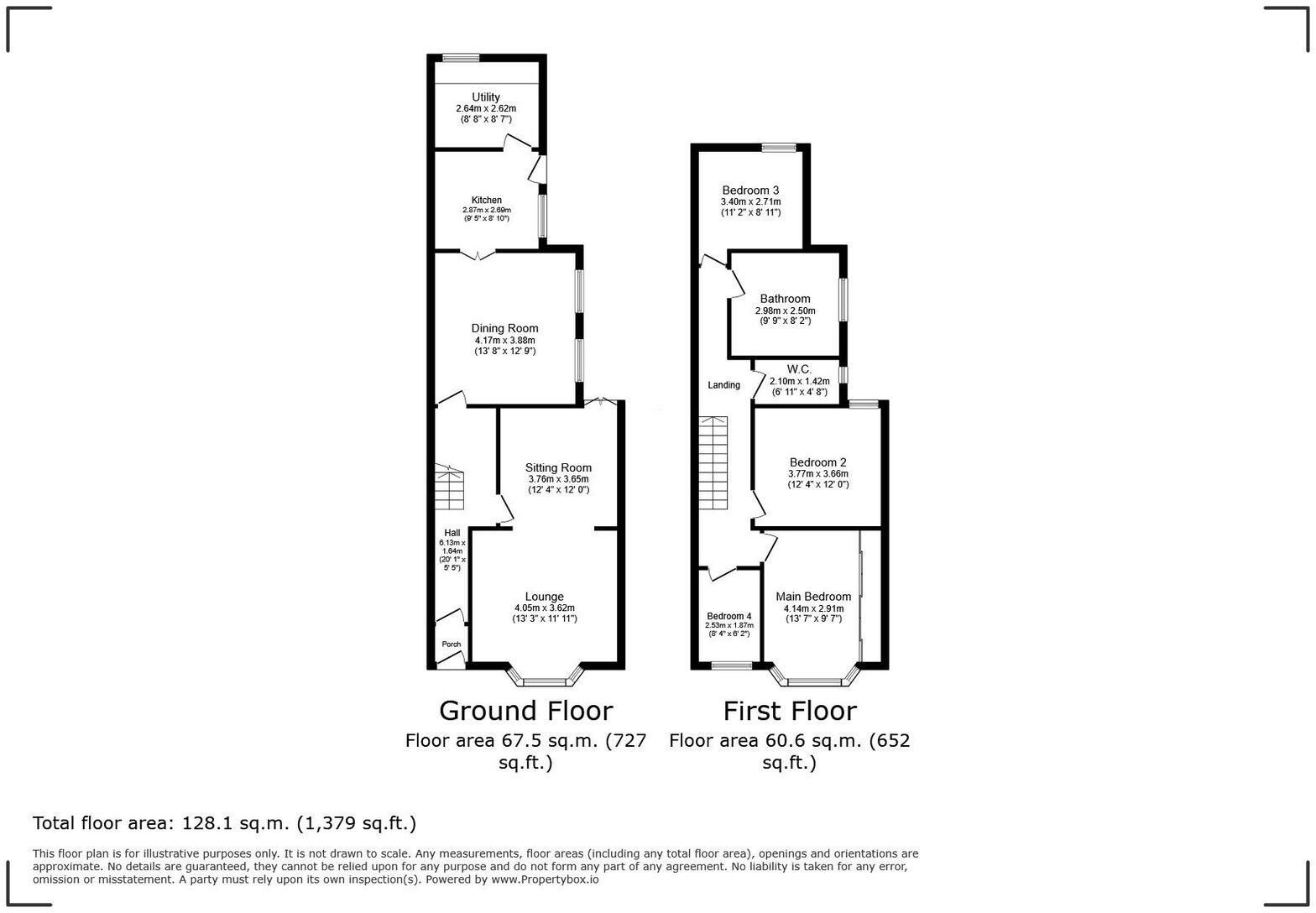 26 Sandringham Avenue, Rhyl, LL18 1NF floorplan