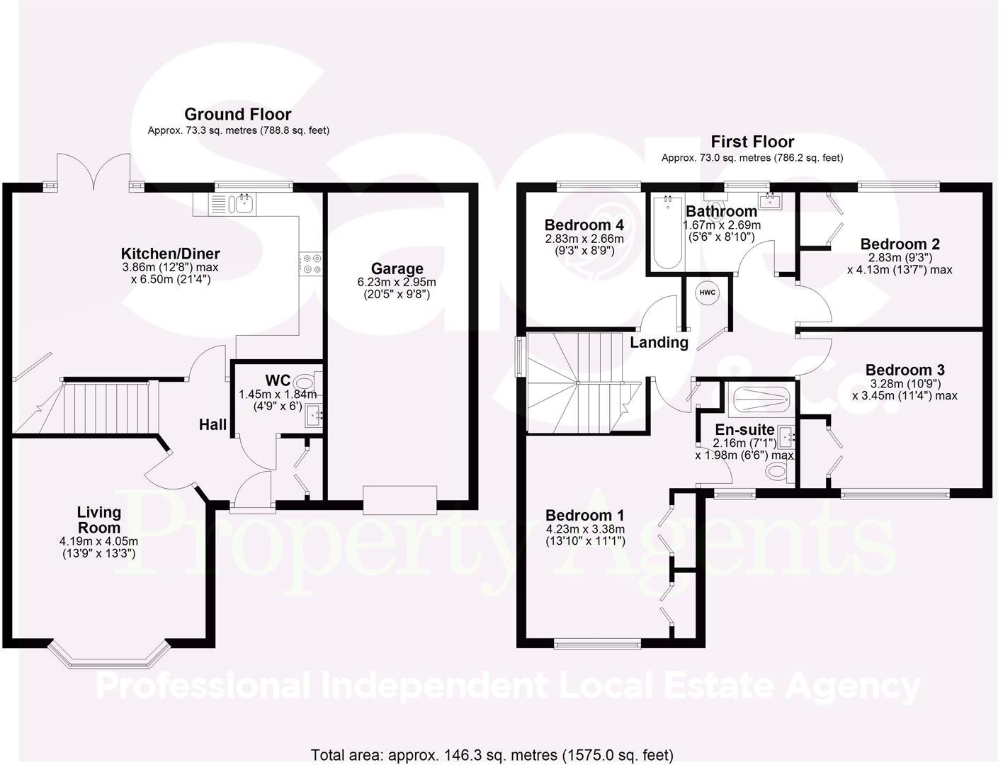 Heol Lowri, Pontrhydyrun, Cwmbran floorplan