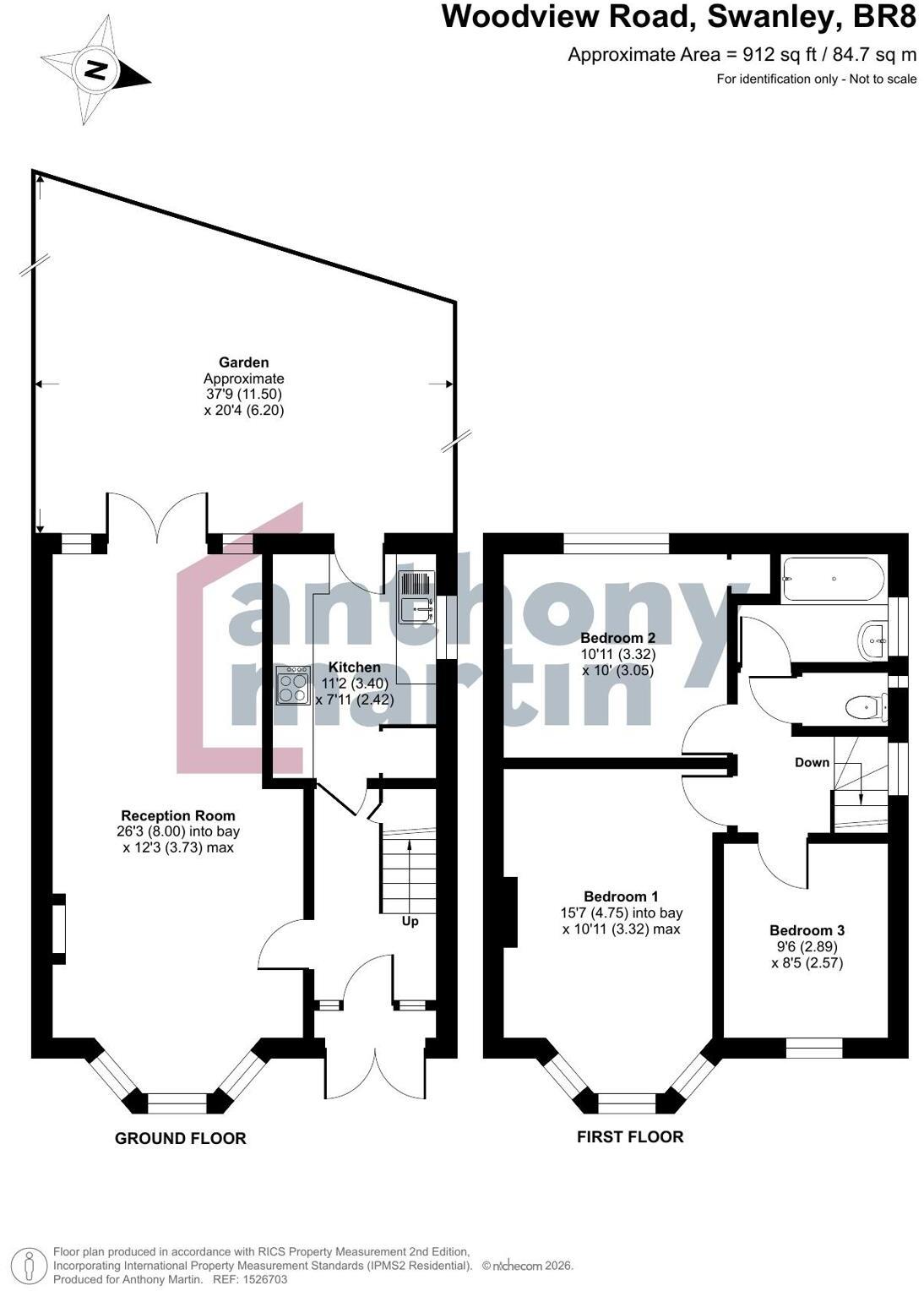Woodview Road, Swanley, Kent, BR8 floorplan