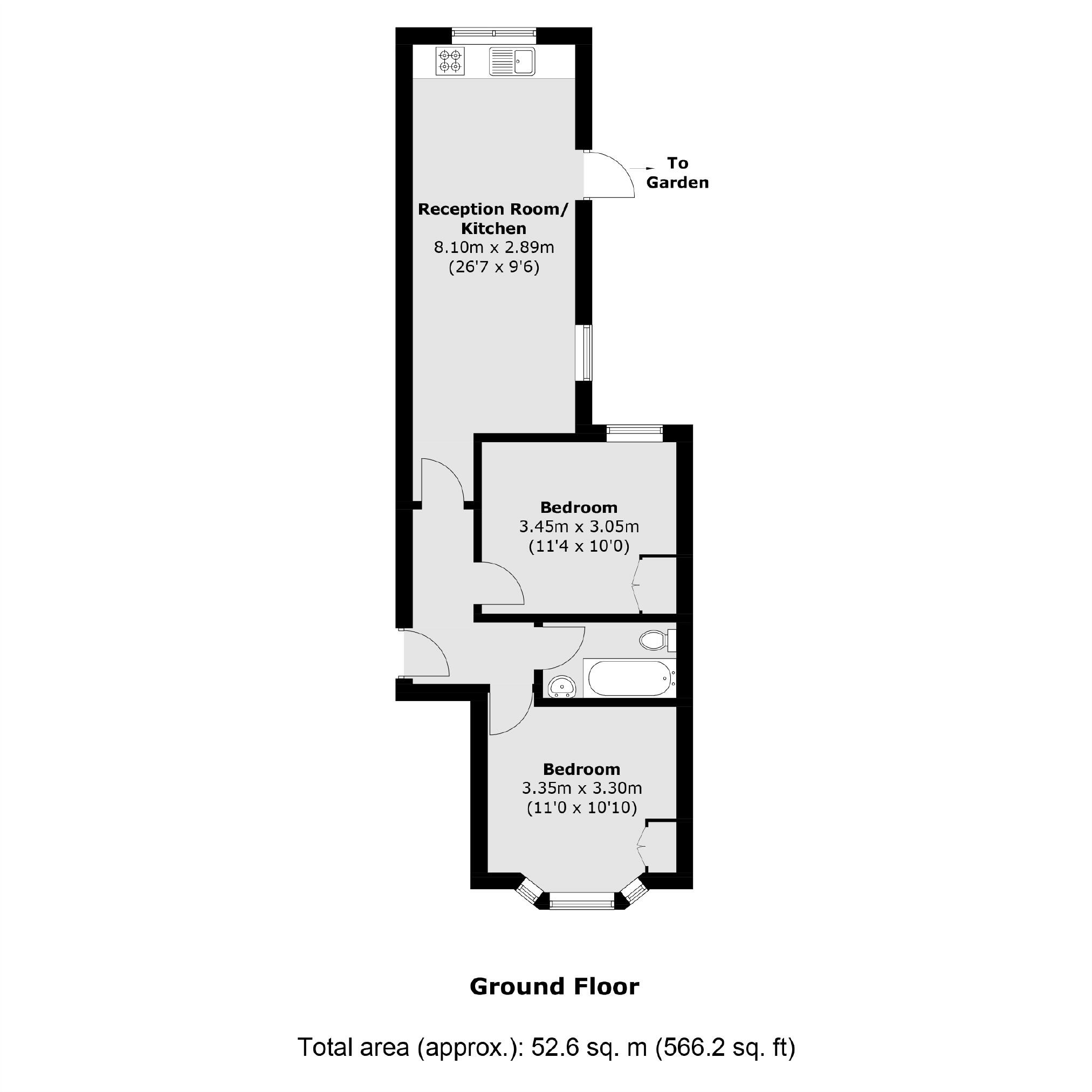 Cato Road, Clapham floorplan
