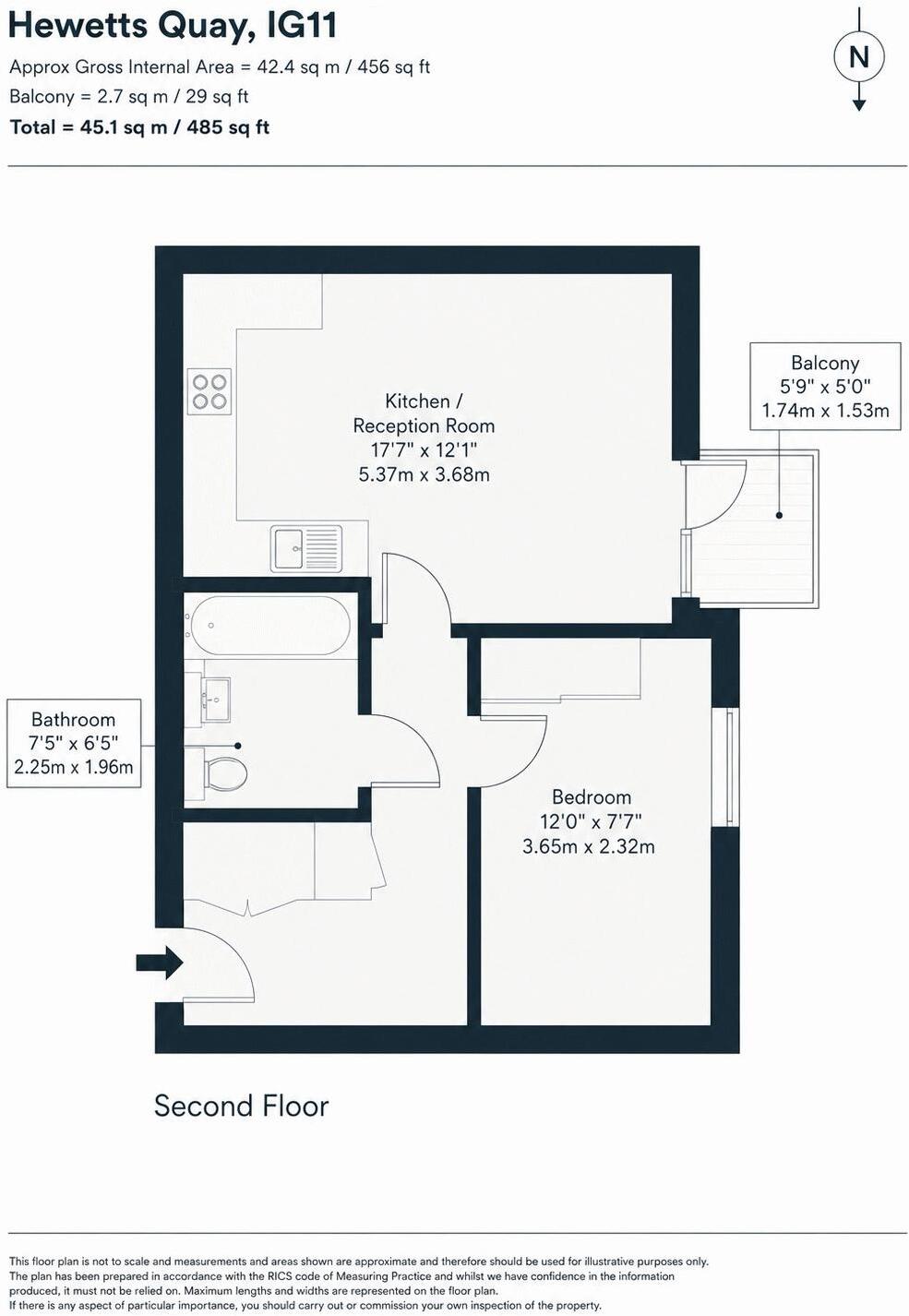Hewetts Quay IG11 floorplan