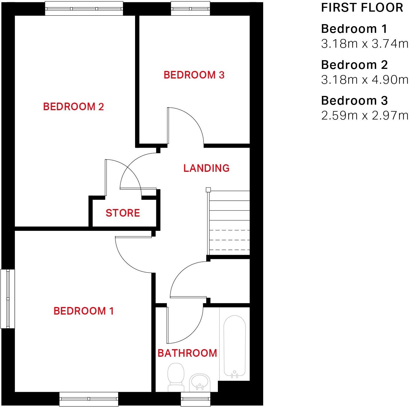 Magnus Way, 
Daventry, 
NN11 4XD floorplan
