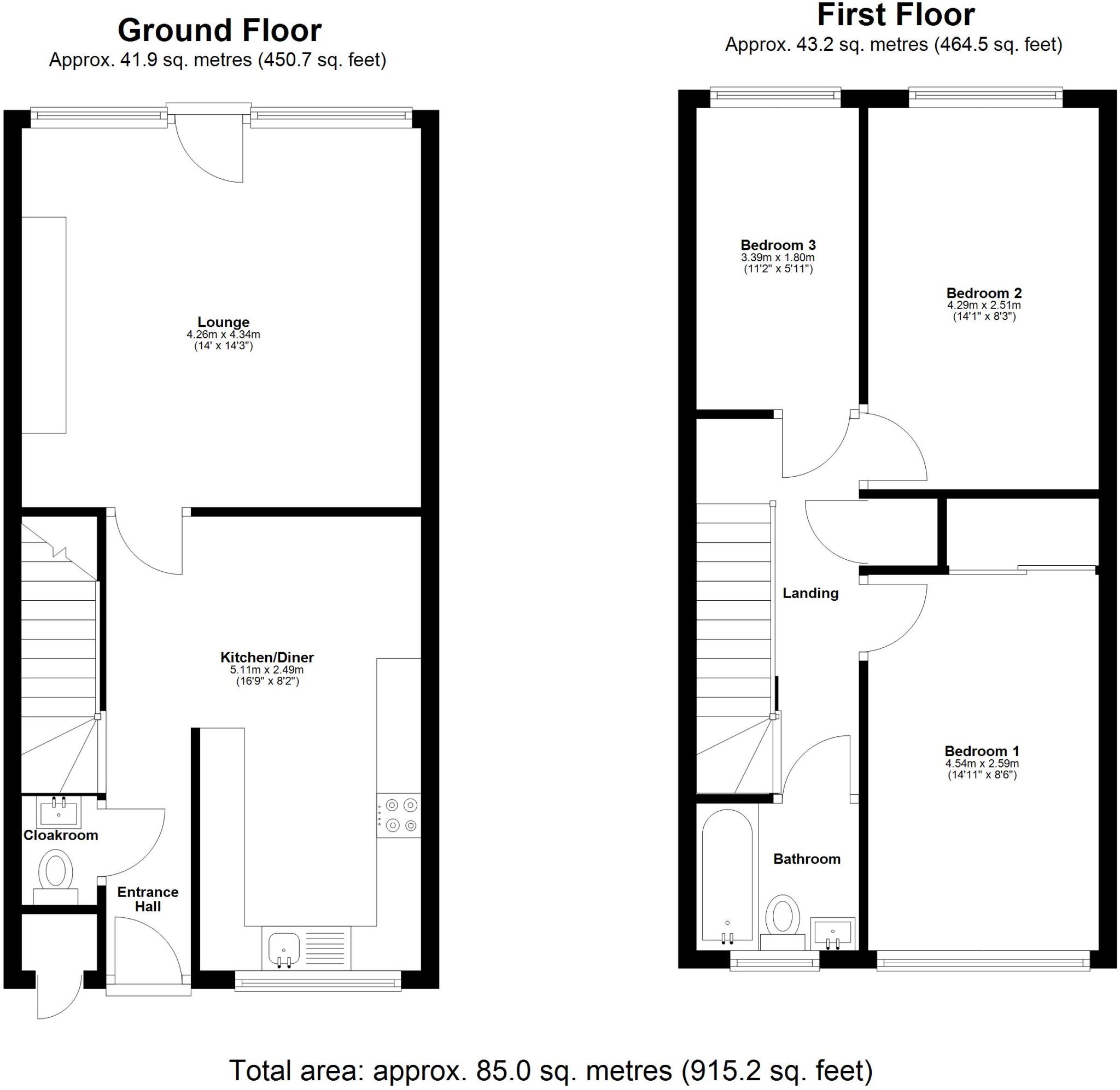 Allen Close, Bletchley, Milton Keynes floorplan