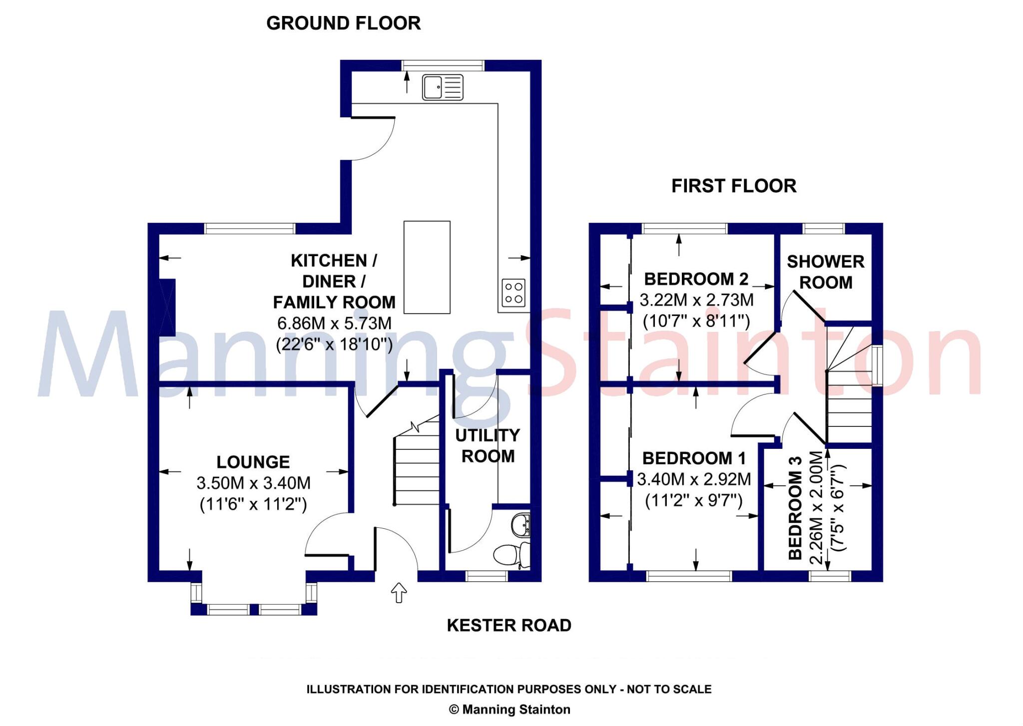 Kester Road, Batley, West Yorkshire floorplan