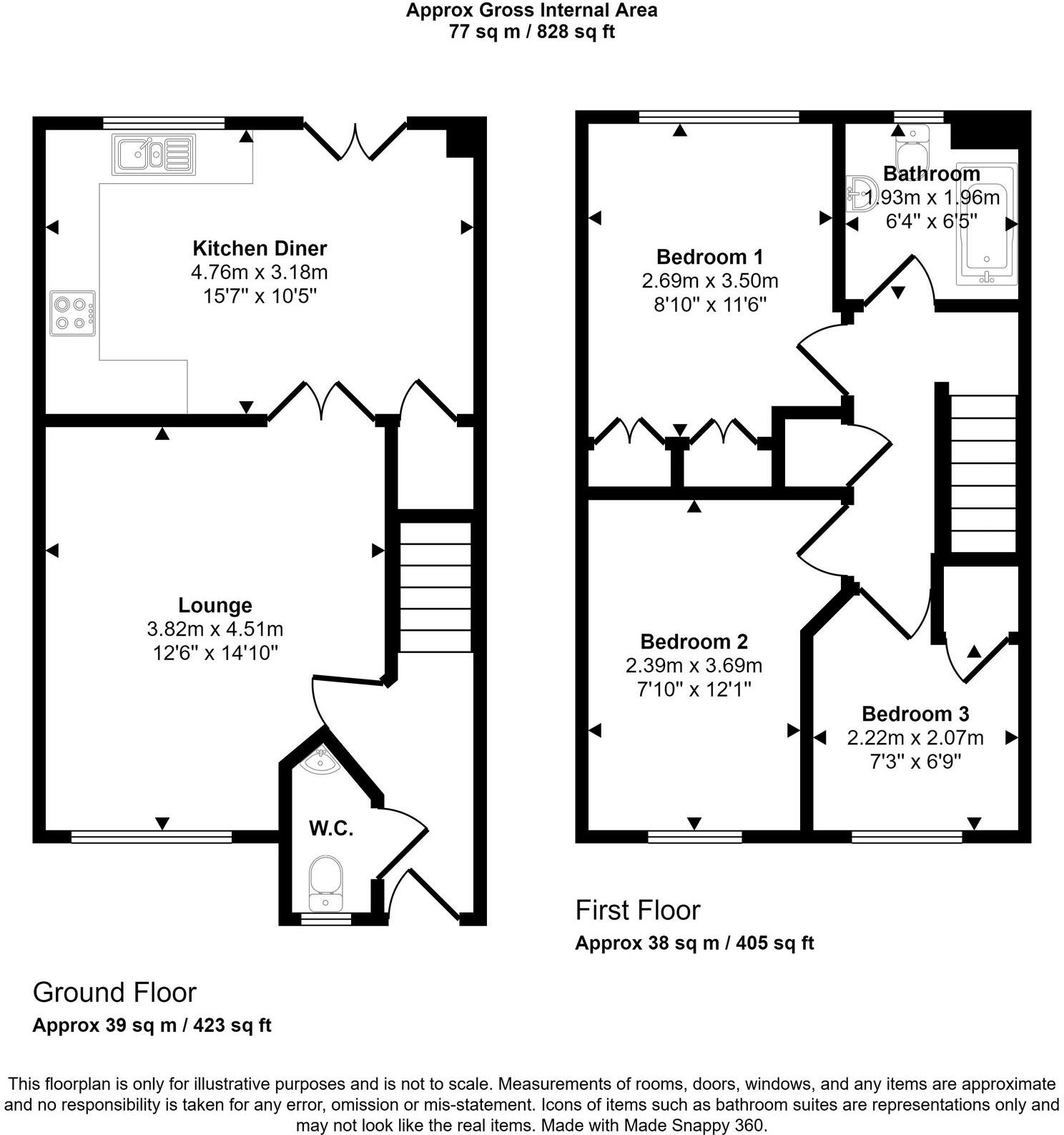 13 Winton Place, Irvine, KA12 0SN floorplan