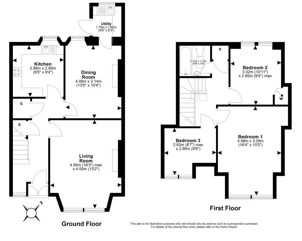 36 Cambridge Avenue, Edinburgh, EH6 5AP floorplan