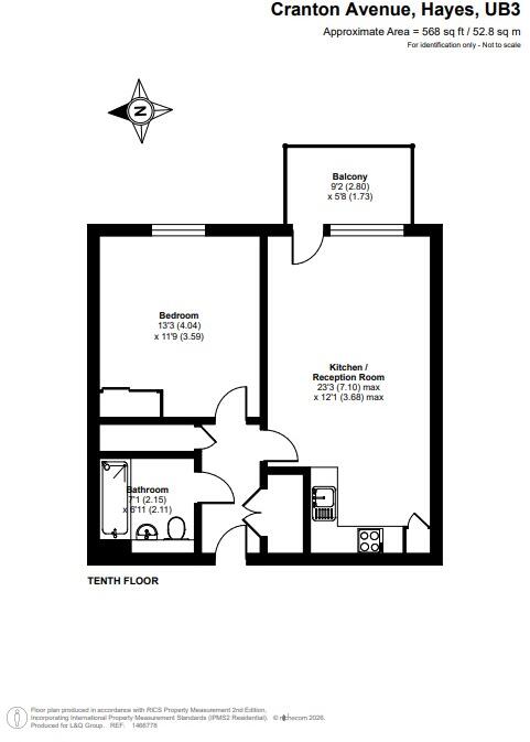 Catimor House, UB3 4FW floorplan