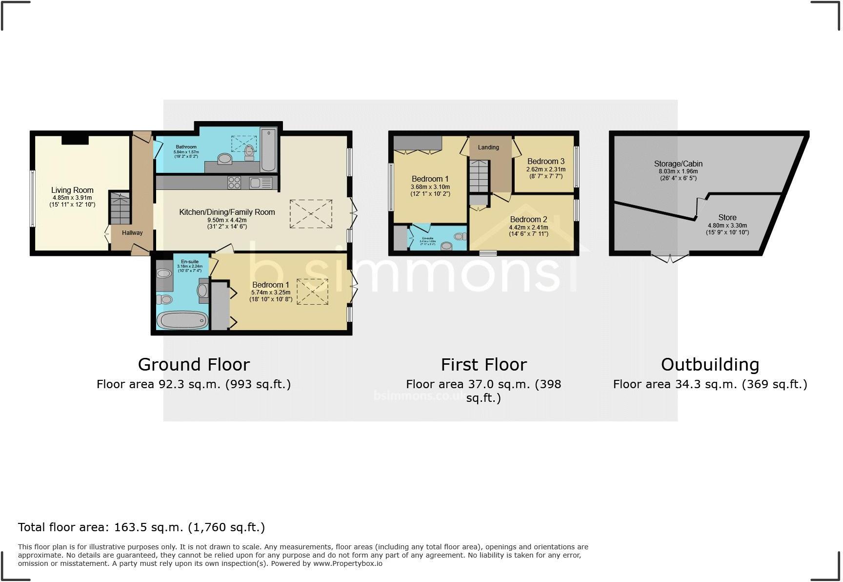 Thames Road, Langley - EXTENDED 4 beds floorplan