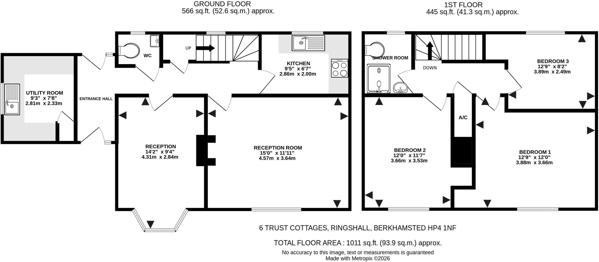 Trust Cottages, Beacon Road, Ivinghoe, Buckinghamshire floorplan