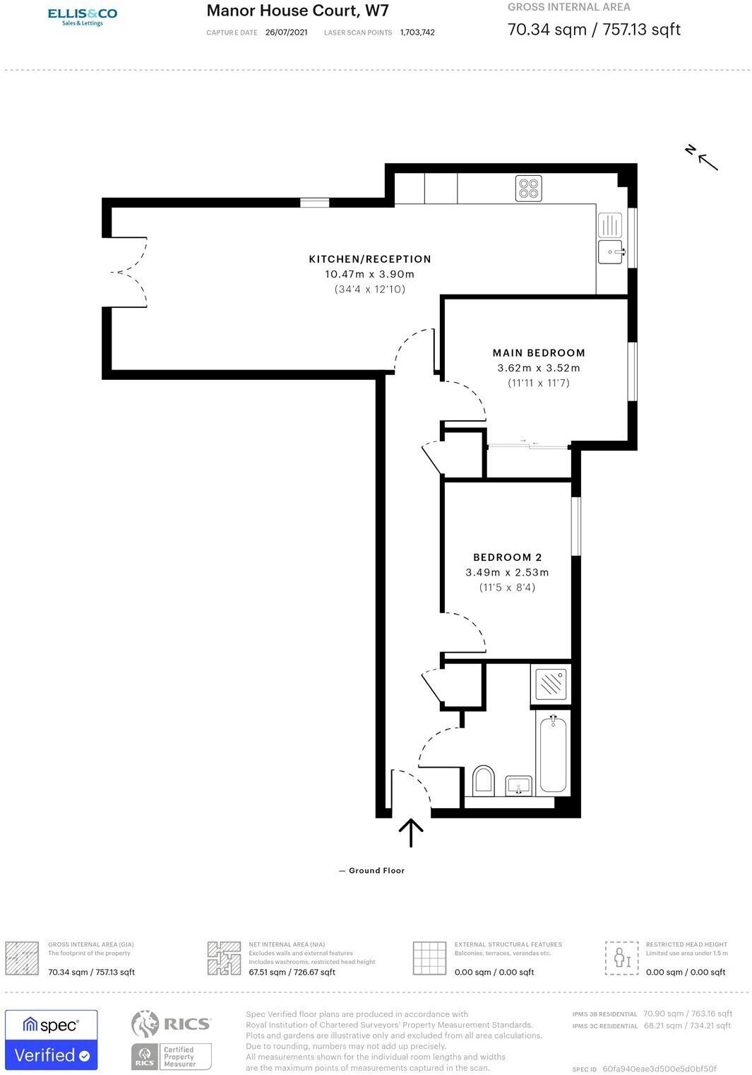 Golden Manor, London, W7 floorplan