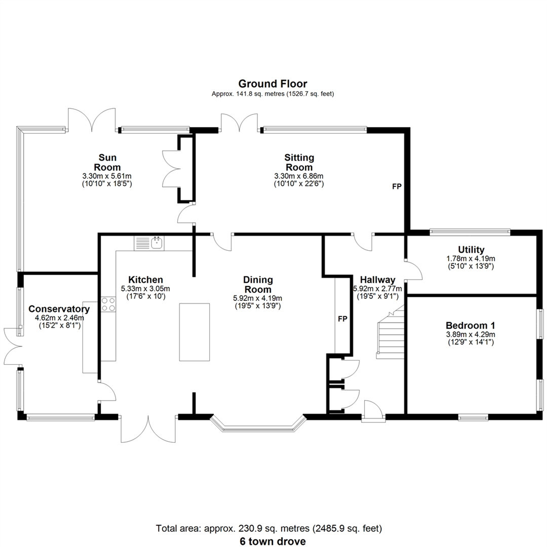 Main Road, Quadring, Spalding floorplan