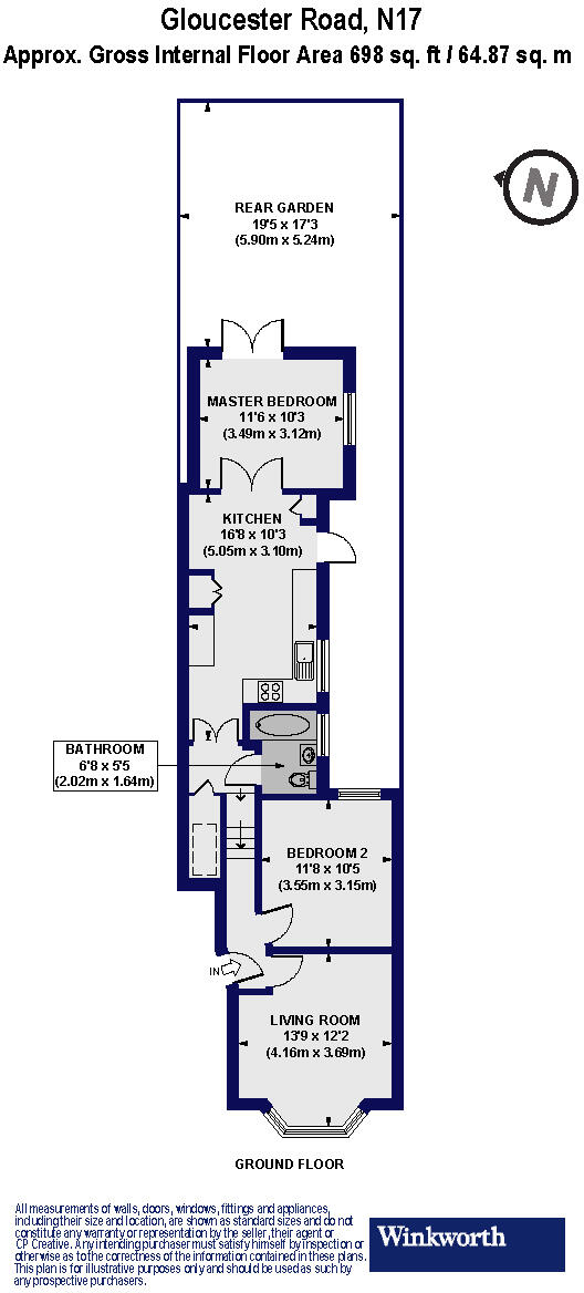 Gloucester Road, Seven Sisters, London, N17 floorplan