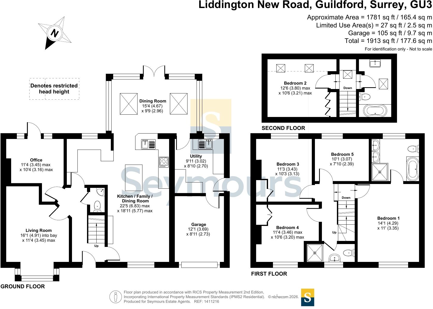34, Liddington New Road, Guildford, Surrey, GU3 floorplan