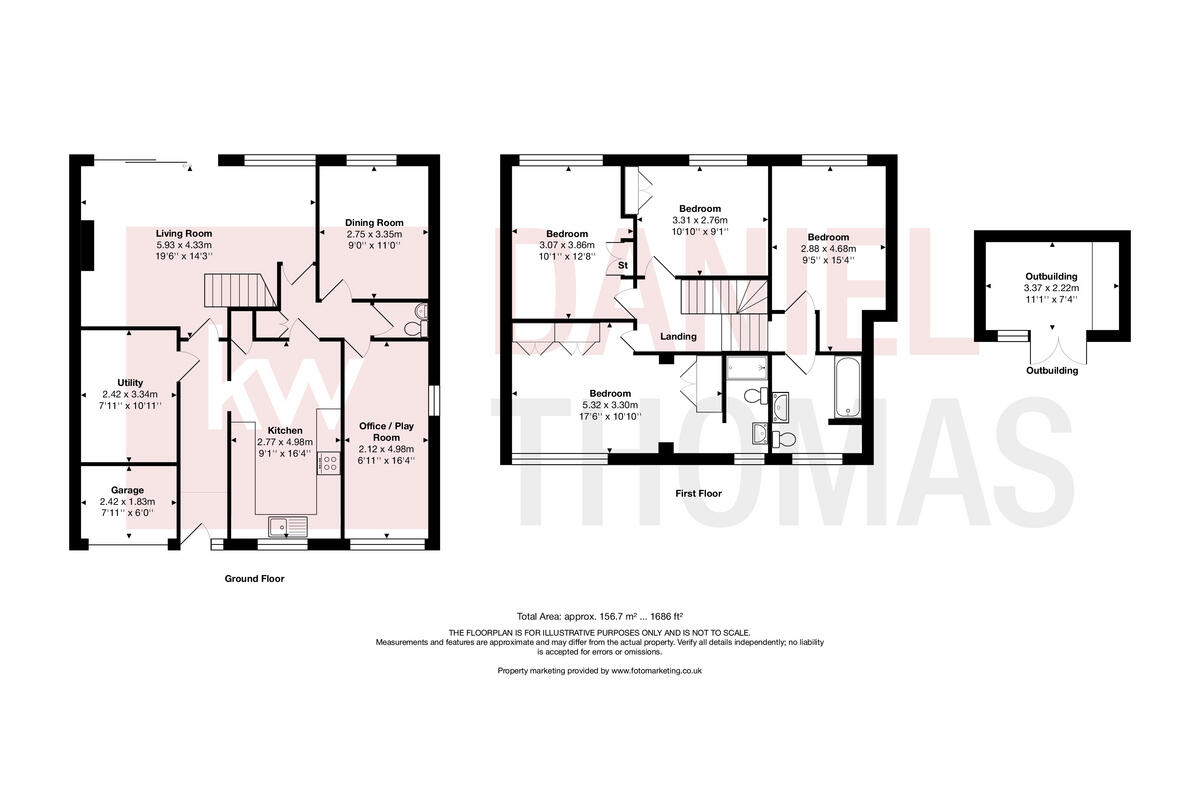 DANIEL THOMAS | Tudor Way, Waltham Abbey, EN9 1PX floorplan