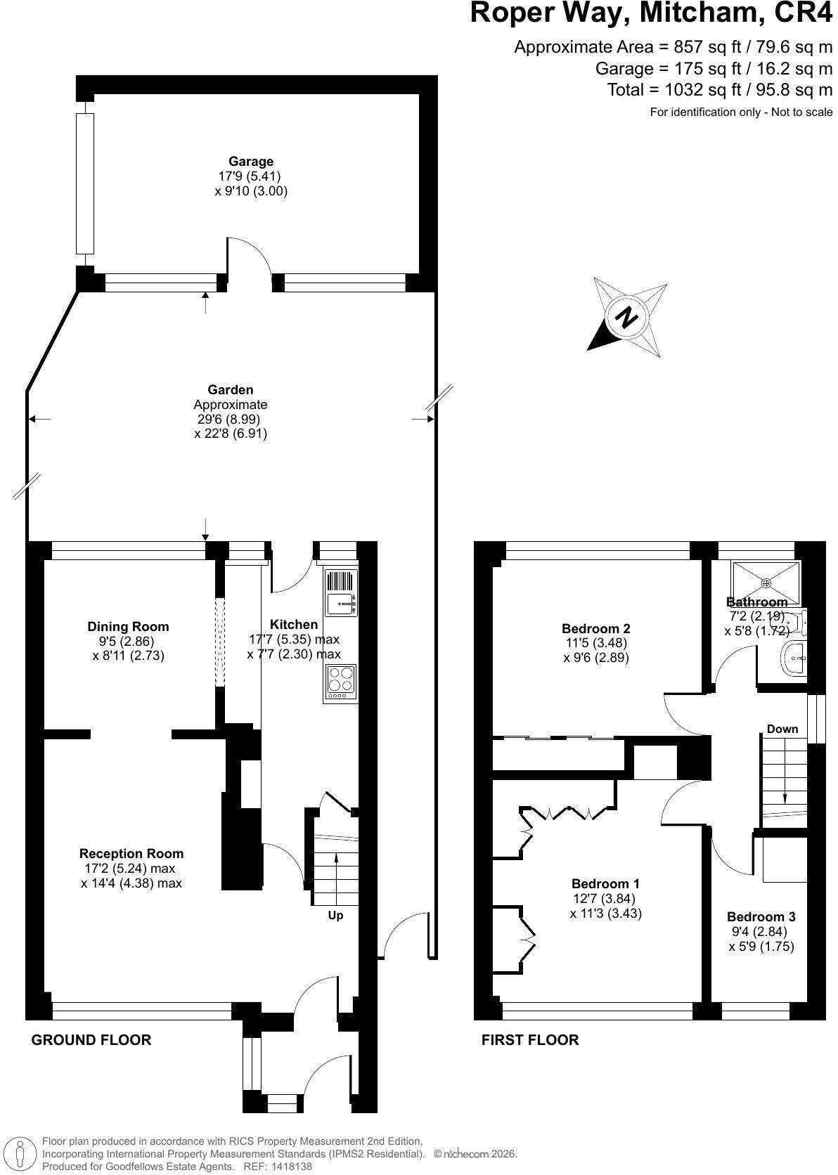 Roper Way, Mitcham, CR4 floorplan