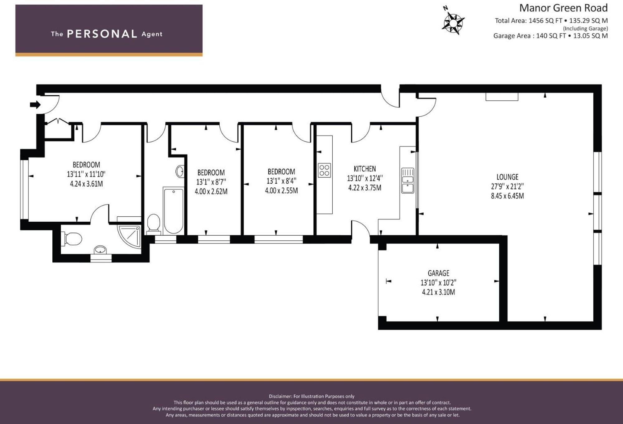 Manor Green Road, Epsom, KT19 floorplan