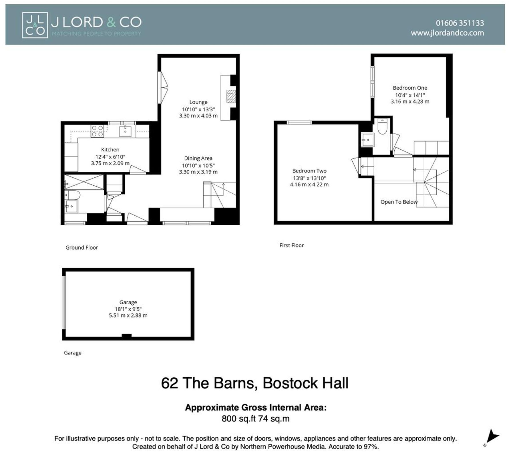 62 The Barns, Bostock Hall, Bostock, Cheshire, CW10 9JN floorplan