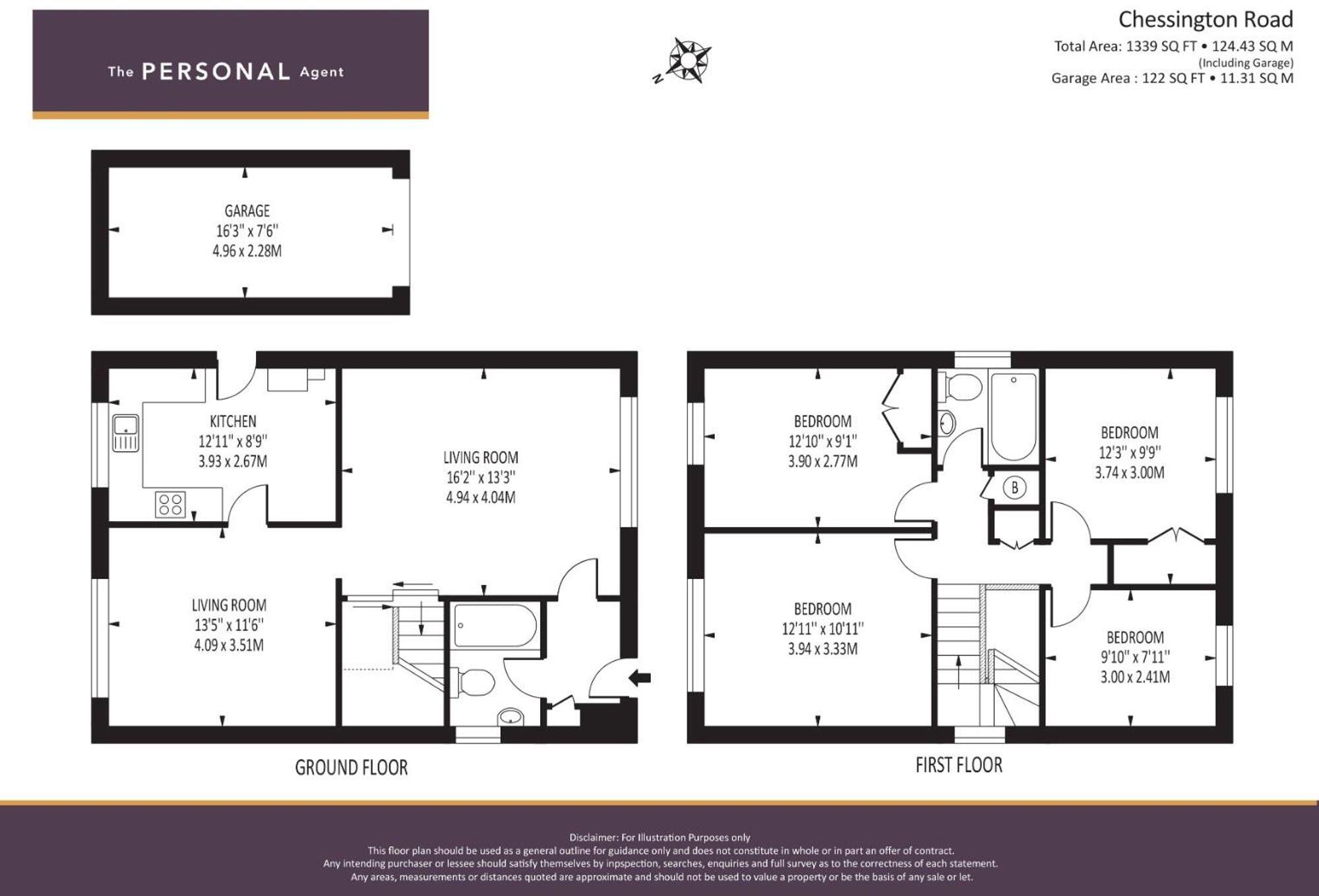 Chessington Road, Ewell, KT19 floorplan