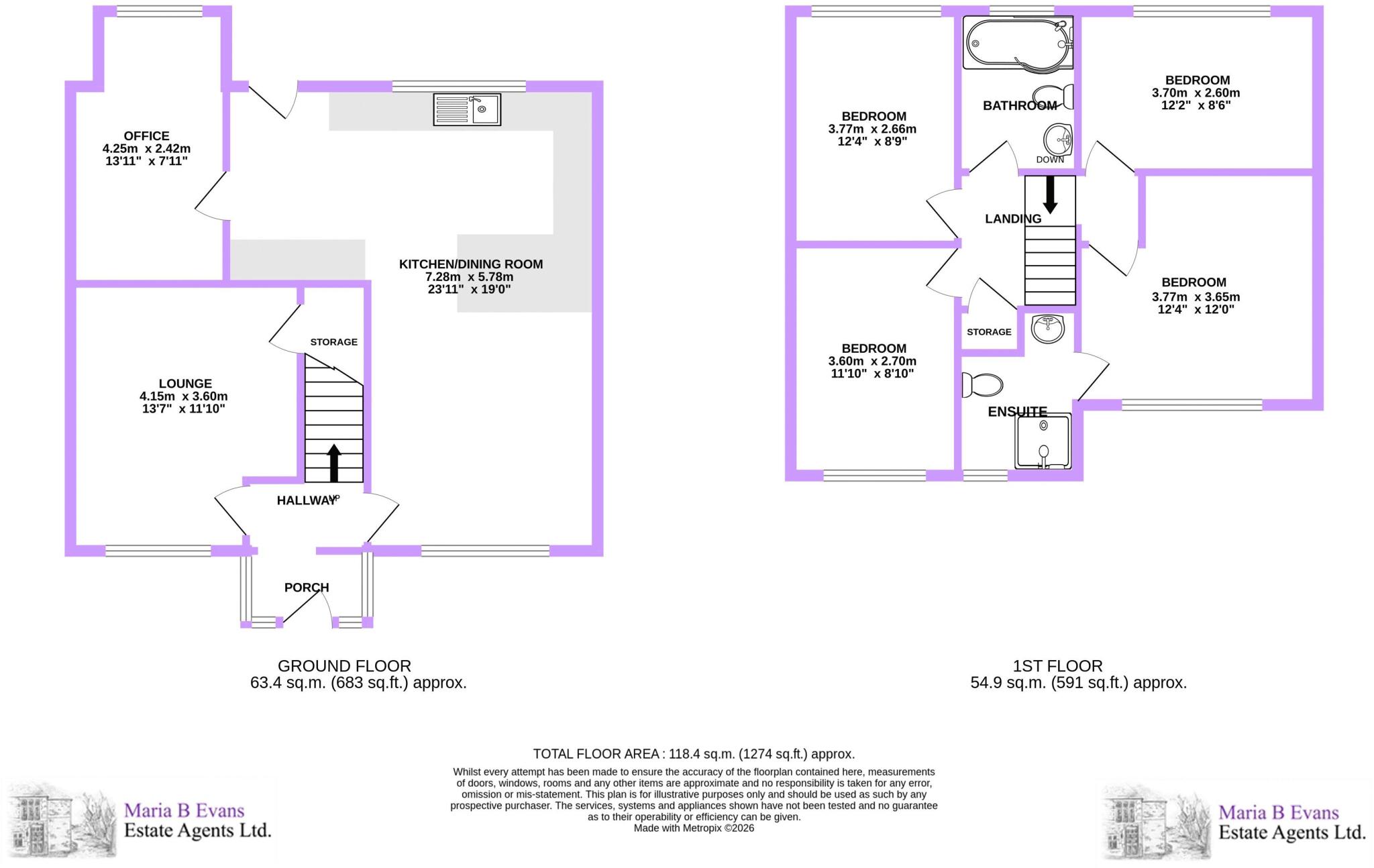 18 Yarrow Close, Croston PR26 9SJ  floorplan