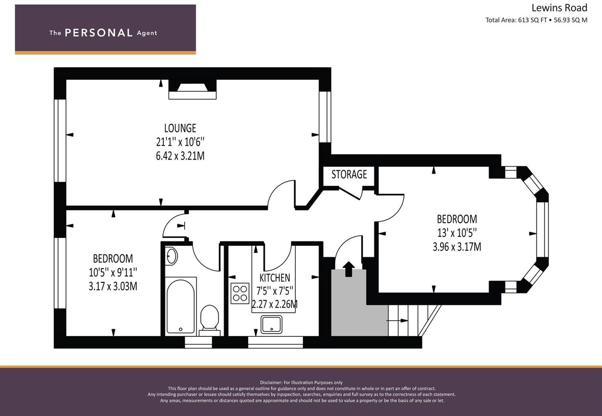 Lewins Road, Epsom, KT18 floorplan