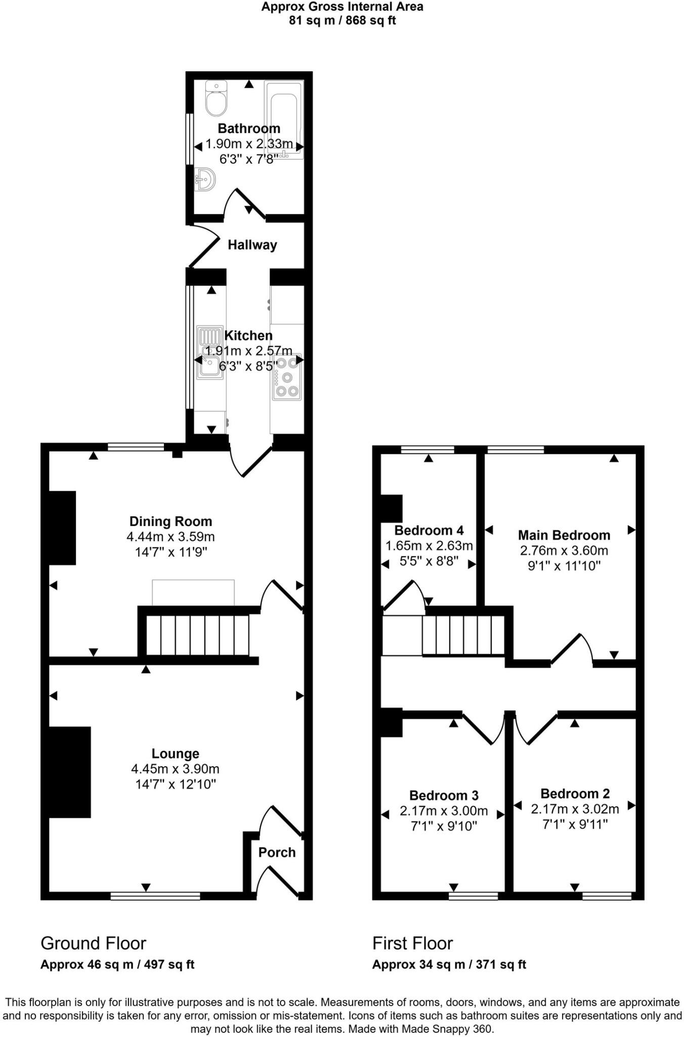 Leader Street, Pemberton, WN5 floorplan