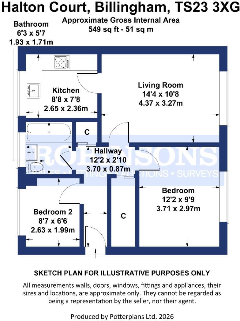 Halton Court, Billingham floorplan