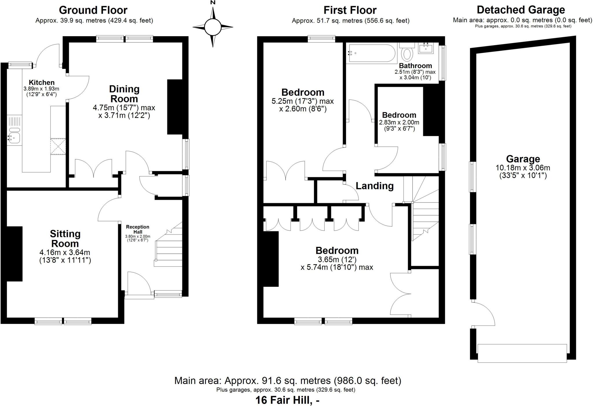 16, Fair Hill, Haltwhistle, Northumberland, NE49 floorplan