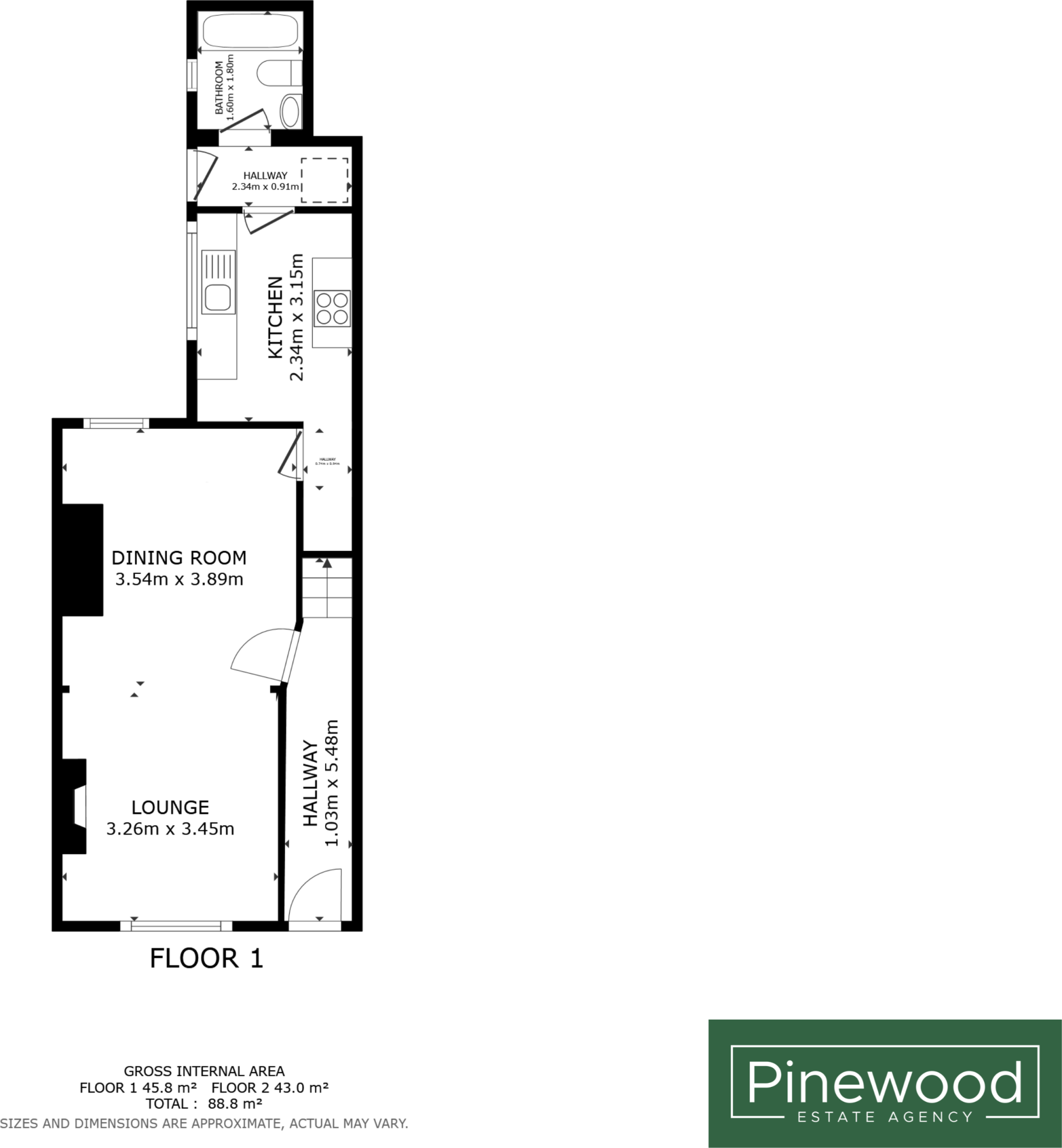 Lawrence Street, Sandycroft, Flintshire, CH5 floorplan