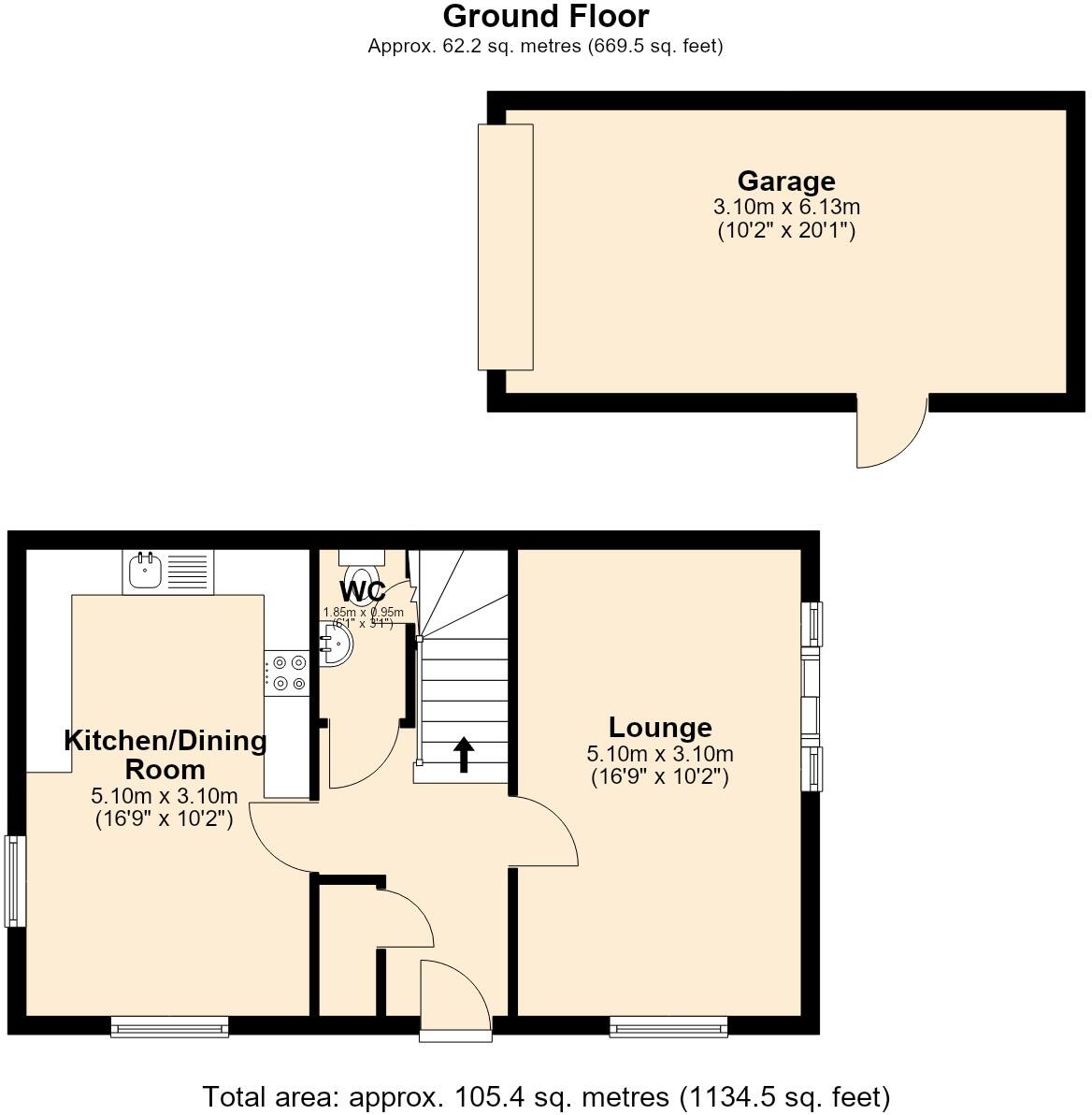 Blackfriars Rd, Syston, Leicestershire. LE7 2DS floorplan
