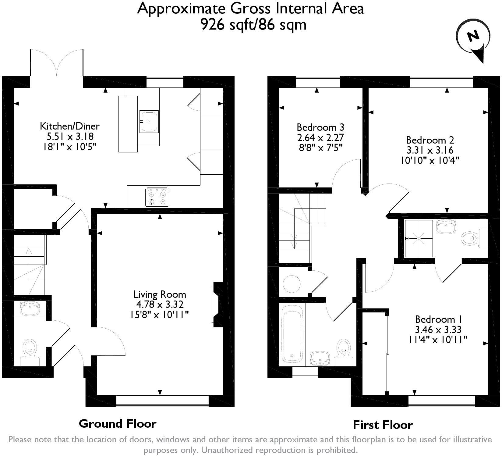 Georges Place,  Beeston.  floorplan