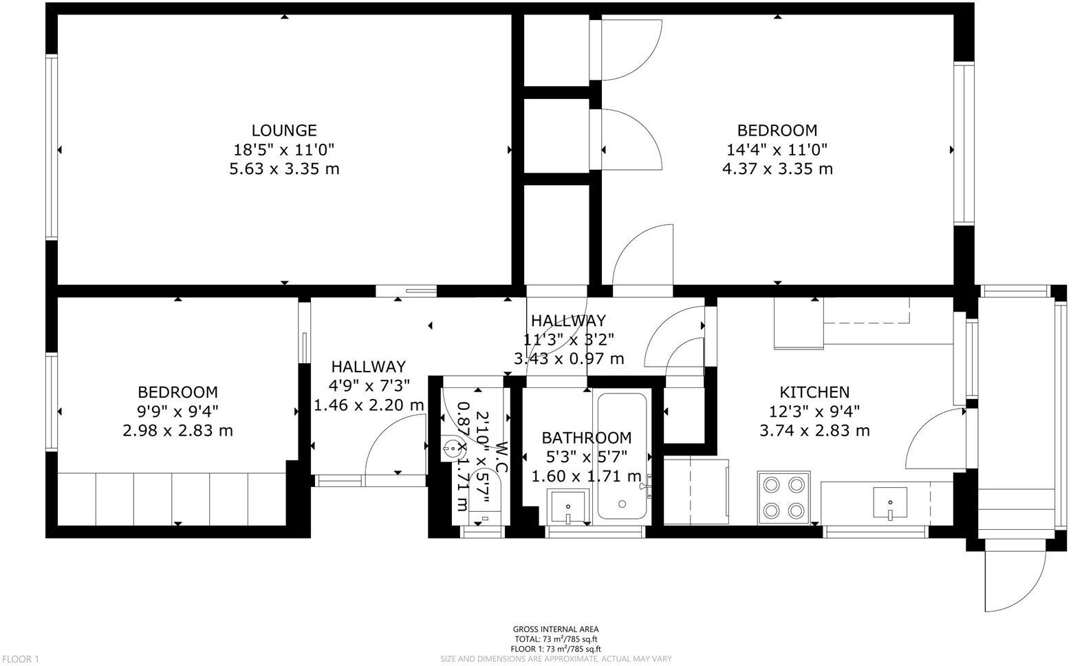 Willow Avenue, Hailsham floorplan