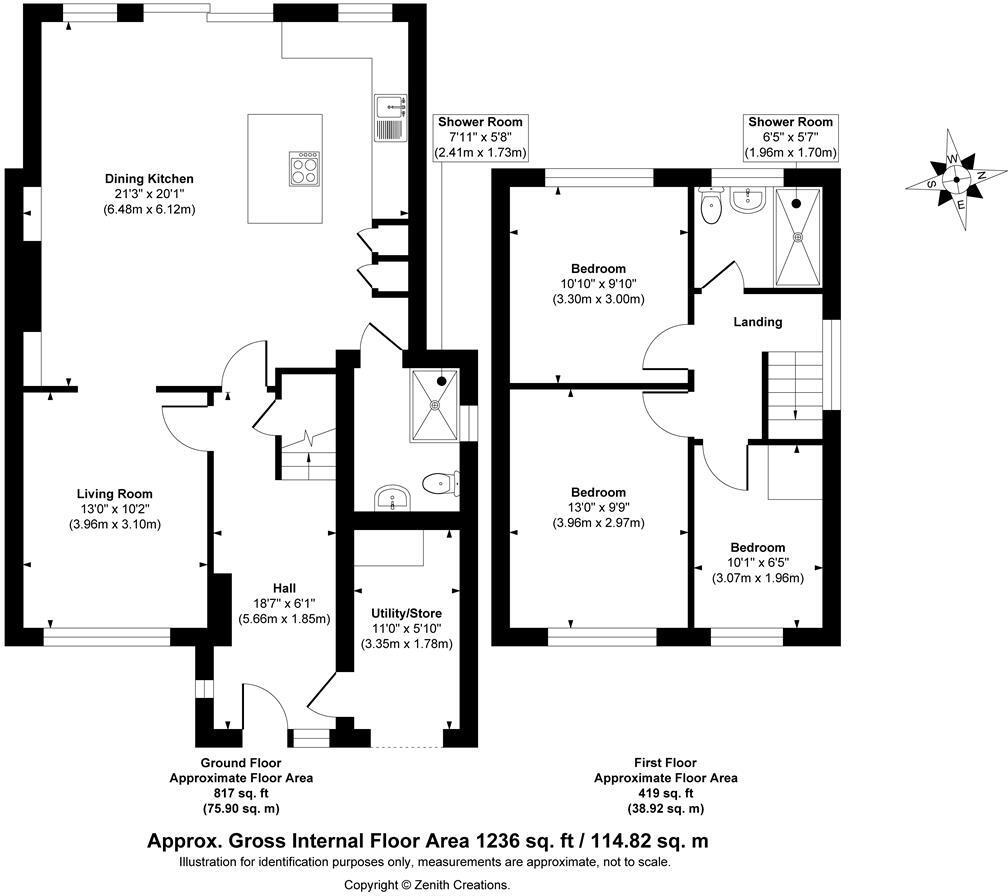 17, Linton Drive, Alwoodley floorplan