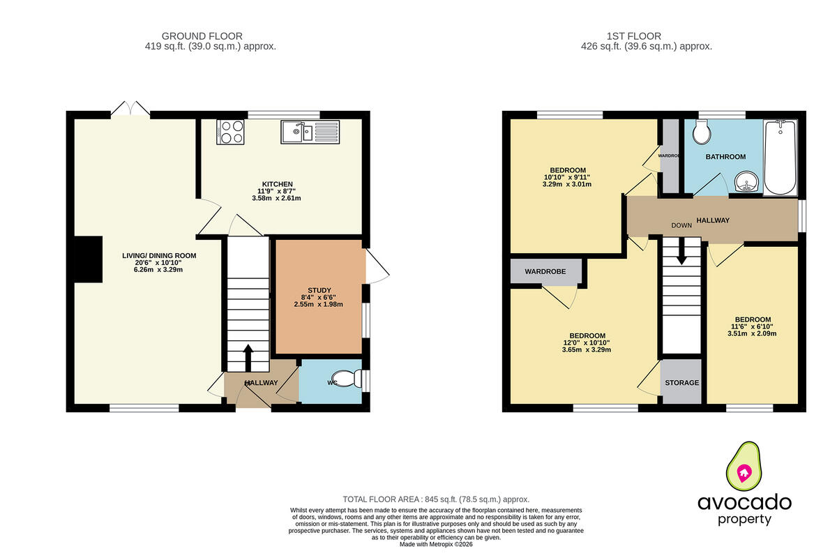 Wye Close, Tilehurst floorplan