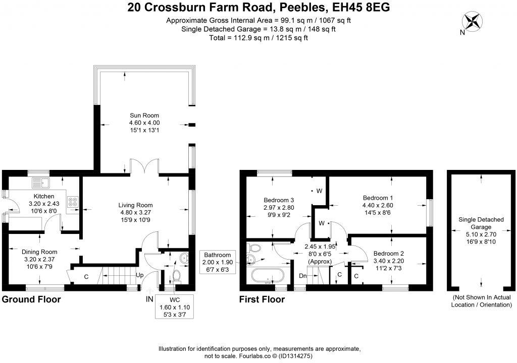 20 Crossburn Farm Road, Peebles, EH45 8EG floorplan