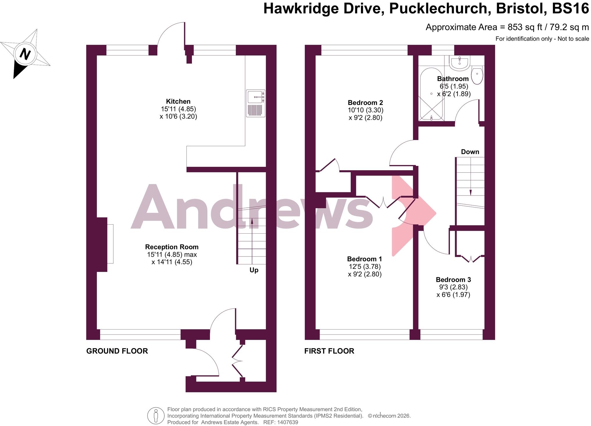 Hawkridge Drive, Pucklechurch, Bristol, Gloucestershire, BS16 floorplan